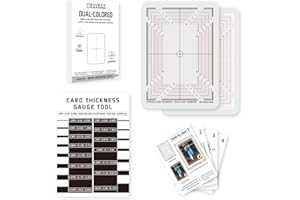 BDJBXK Card Centering Grading Tool, Sports Cards Grading Kit, Thickness Measuring Card, Includes Two Sets of Sports Trading Cards Measuring Tools and Point Gauge Tool (with Instructions)