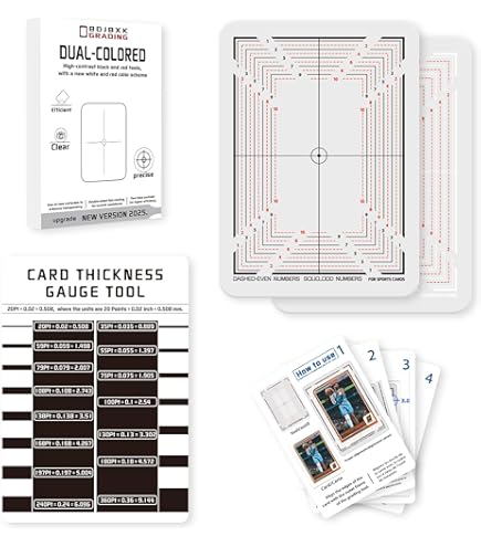 Amazon.com: BDJBXK Card Centering Grading Tool for Pokemon & Sports Cards   Card Grading Centering Tool, Thickness Measurement Card, Professional  Grading Kit (with Instructions) : Arts, Crafts & Sewing