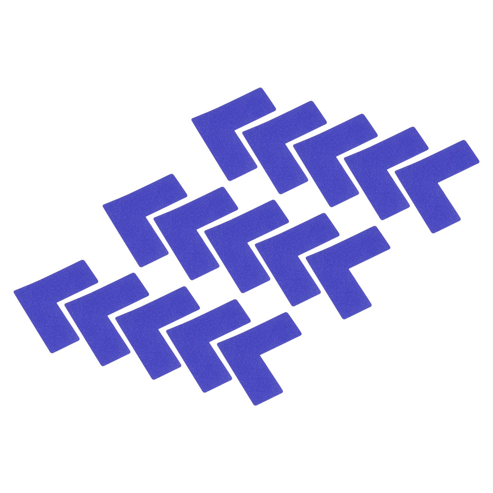 PATIKIL 5s Location Marking Corner 2x2x0.8 Inch 25 Pack L Shaped Floor Marker for Office Table Top, Desk, Warehouse Floor, Blue