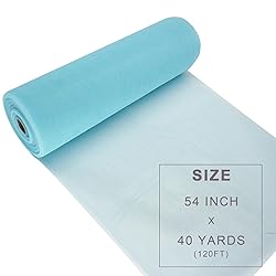 Light Blue Tulle Fabric Roll Spool Bolt