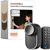 SwitchBot Smart Lock Ultra with Keypad Touch, Fingerprint Entry Door Lock, App Remote Control, Built-in WiFi Keypad Deadbolt,