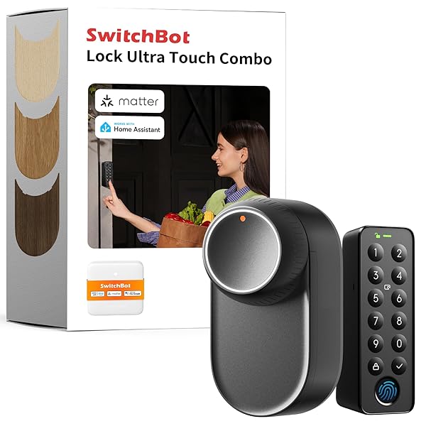 SMART LOCK ULTRA WITH KEYPAD,FINGERPRINT DOOR LOCK, APP REMOTE CONTROL, BUILT-IN WIFI KEYPAD DEADBOLT, AUTO UNLOCK, WATERPROOF&EASY INSTALL,SUPPORTS ALEXA AND GOOGLE (LOCK ULTRA TOUCH COMBO)