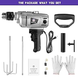 10-Amp Corded Duty Drill Mixer Set, Mixing Drill