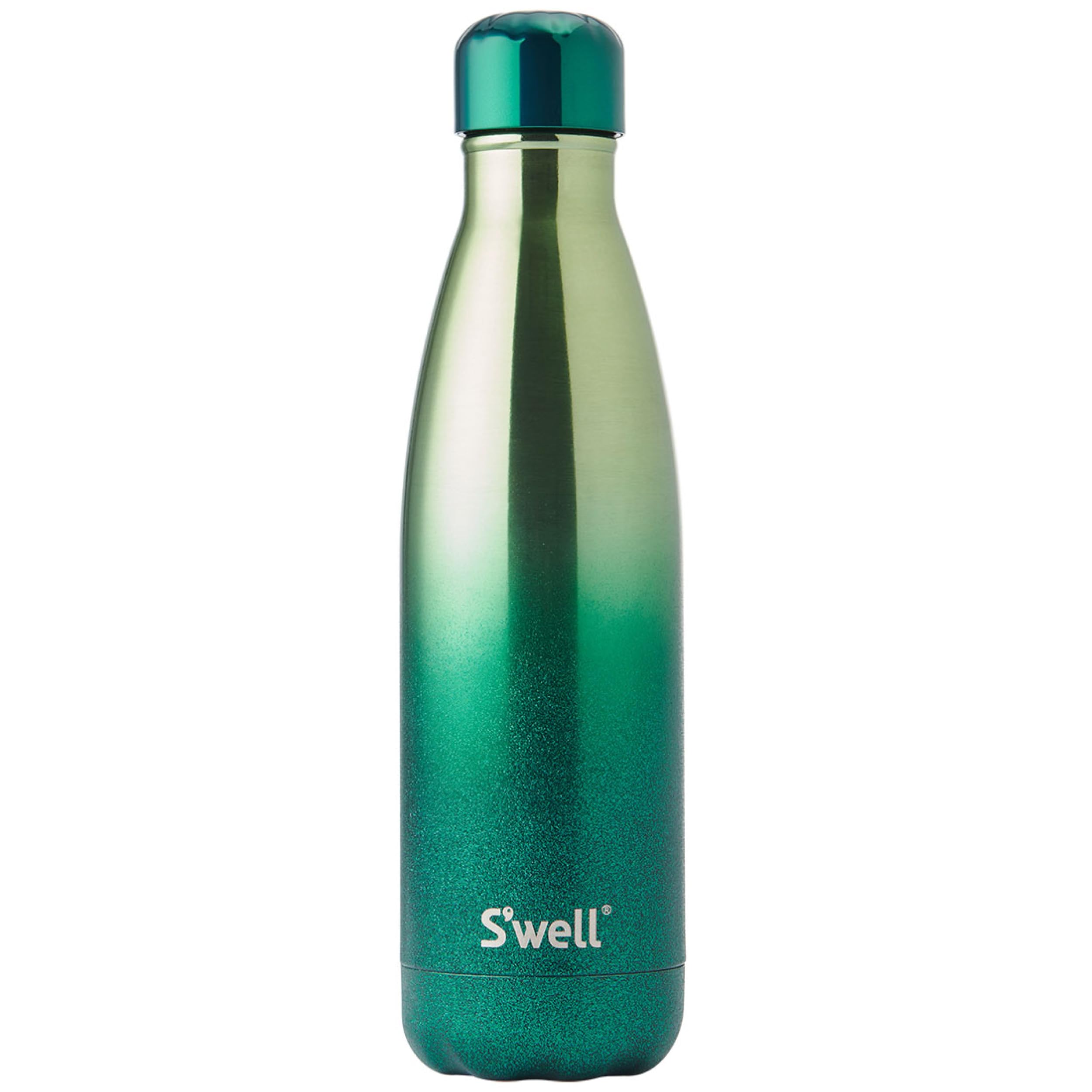 S’well Stainless Steel Water Bottle, 17oz, Gradient Emerald, Triple Layered Vacuum Insulated Containers Keeps Drinks Cold for 36 Hours and Hot for 18, BPA Free, Perfect for On the Go