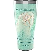 Tervis Traveler Margaritaville - Lyrical Triple Walled Insulated Tumbler Travel Cup Keeps Drinks Cold & Hot, 30oz, Stainless Steel