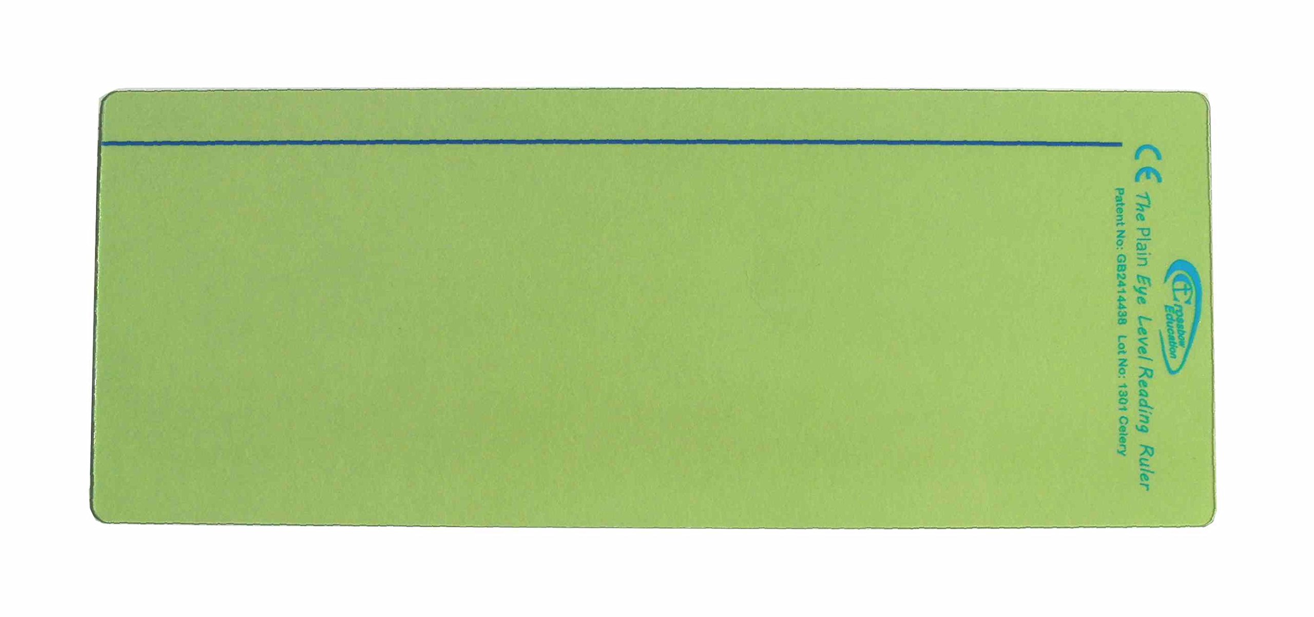The Original Plain Window Reading Ruler Overlays - Celery (Pack of 10) by Crossbow Education UK - Dyslexia Aids and Visual Stress Specialists