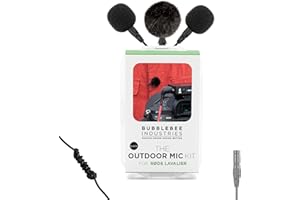 BUBBLEBEE INDUSTRIES Bubblebee Outdoor Mic Kit for RODE Lavalier Microphone – Wind Reduction Dead Cat Lavalier Microphone Wind Muff - Content Creators, Videographers, Audio Engineers & Filmmakers, Black