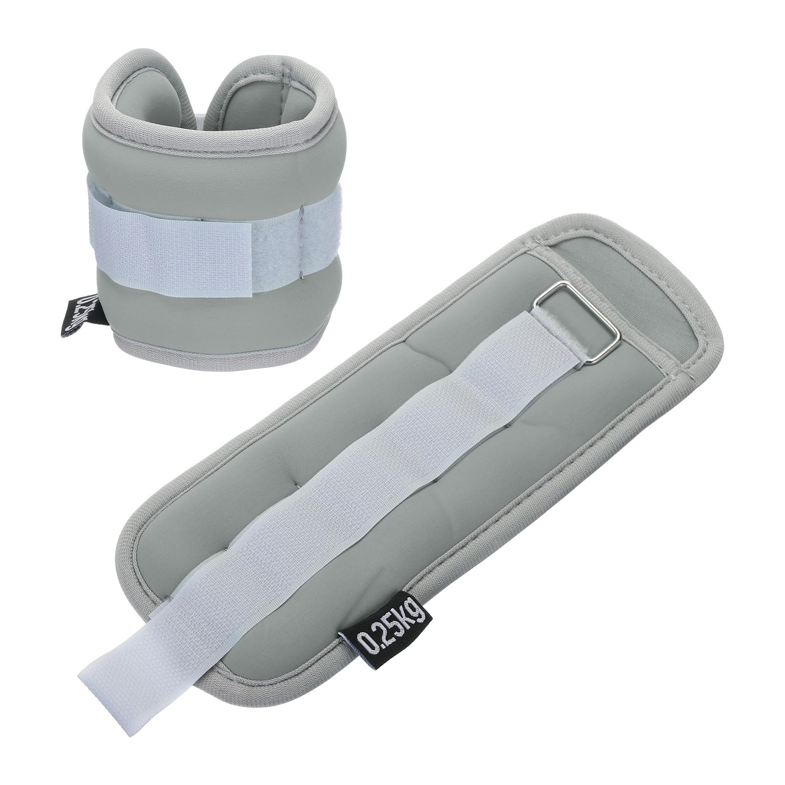 PATIKIL Ankle Weights 1lbs, Wrist Weights Adjustable Leg Weights Set for Women Men Aerobics Gym Walking Running, Grey