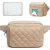 G4Free Small Diaper Bag for Baby Girl and Boy, Mini Sling Diaper Bag Fanny Pack with Portable Changing Pad