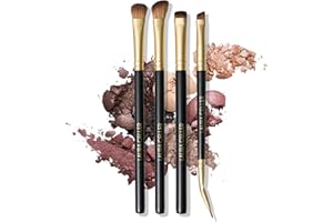 LAURA GELLER NEW YORK Shadow Skills 4-Piece Brush Set - Essential Eyeshadow Brushes - Pack of 4
