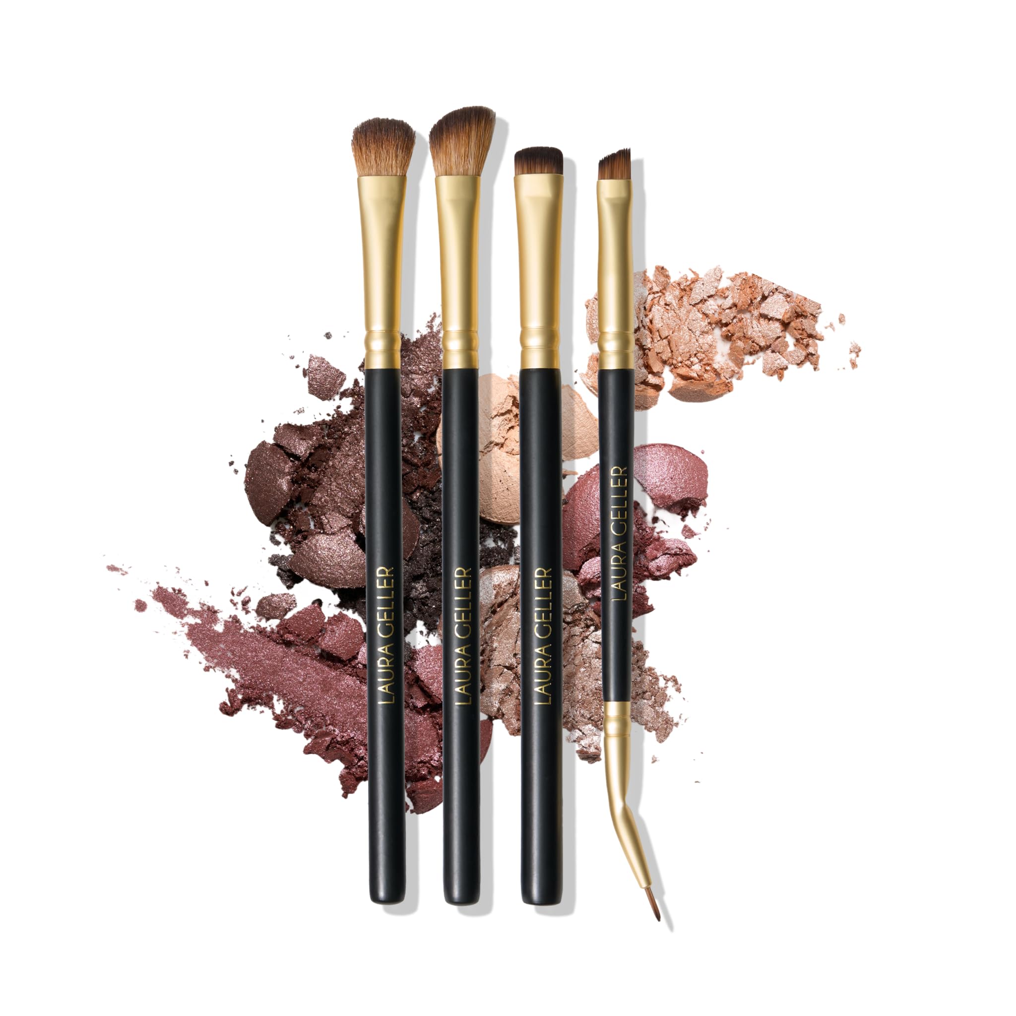 LAURA GELLER NEW YORK Shadow Skills 4-Piece Brush Set - Essential Eyeshadow Brushes - Pack of 4 Image