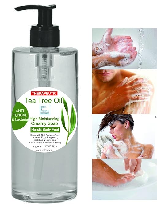 title=bleumarine Bretania, Sapone Terapeutico Tea Tree Olio (albero del tè), 3 x 200