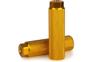 KINSPORY Bike Pegs for 3/8 inch Axles, Aluminum Alloy Anti-Skid BMX Bicycle Pegs for Mountain Bike Backseats Stands Cycling Rear Stunt Pegs