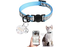 FURRIGO Cat Collar Breakaway with QR Code Name Tag, Reflective Kitten Collars with Bell, Cat ID Tag Personalized, Ultra-Durable, Adjustable, Quick Release, Fits Most Girl Boy Small Large Cats (8''-13.3'')