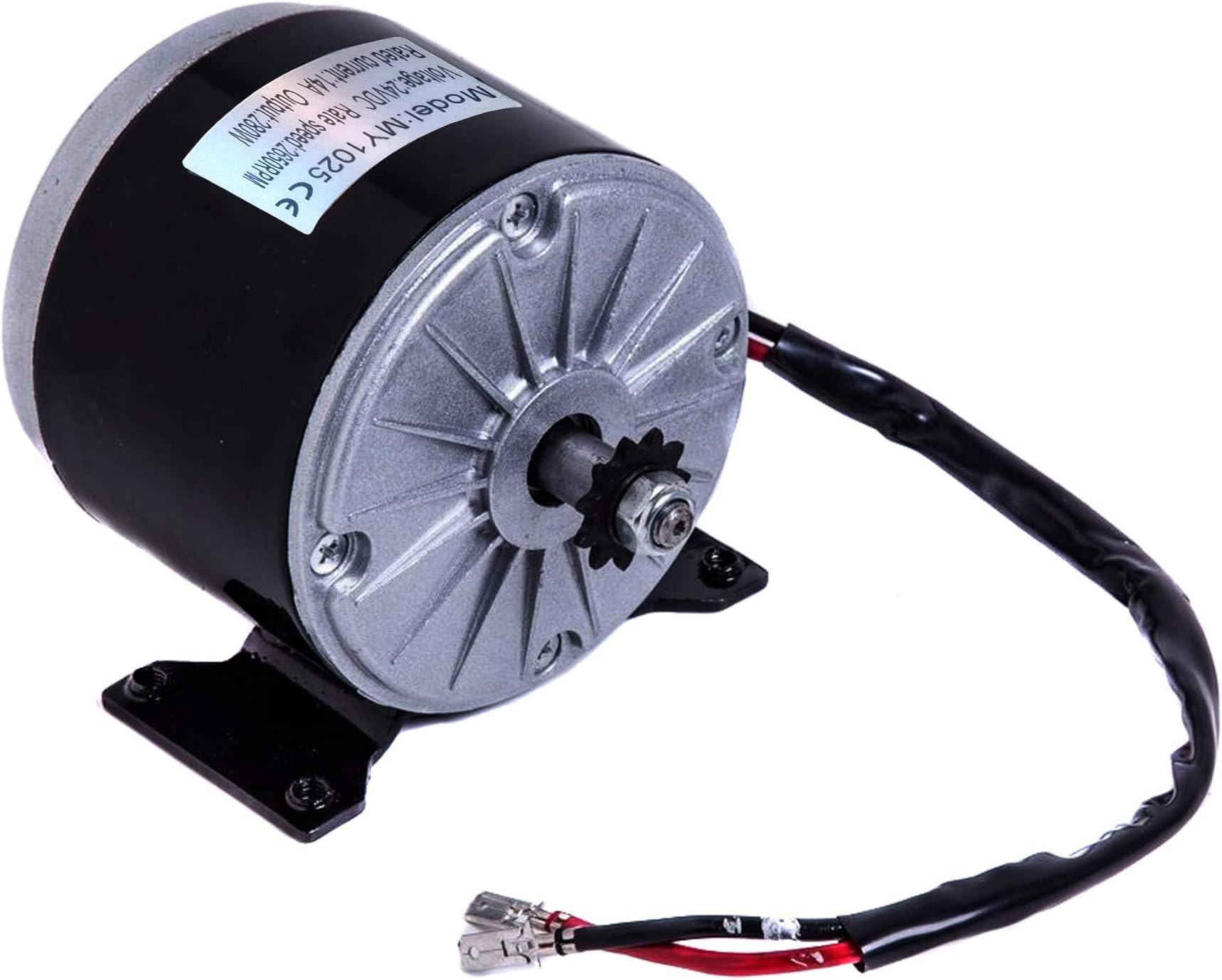 Glenparts 24V DC 250 280W Electric Motor MY1025 Brush Type 11 Tooth #25 Chain Sprocket