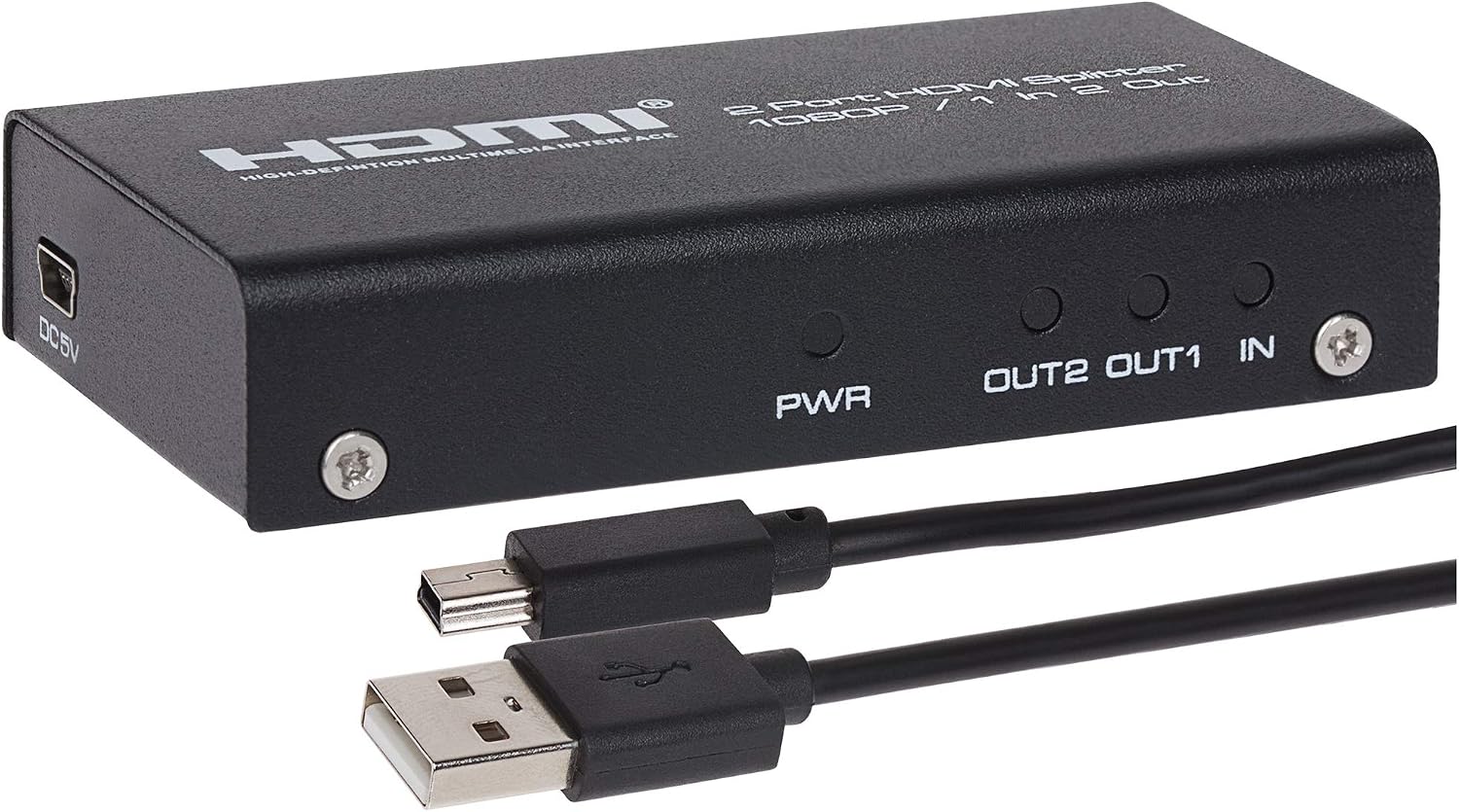 Maplin HDMI Splitter 1 Port In 2 Ports Out Ultra HD 4K/30fs Bandwidth 10.2Gps for Dual Monitors for Laptop TV, Monitor - Image 3