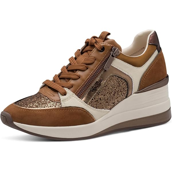 TG. 38 EU) Tamaris 8-83722-44, Sneaker Donna, Beige Oro