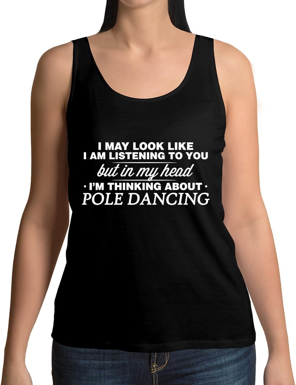 in My Head I'm Pole Dancing - Womens Racer Back Vest - 2 Colours