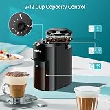 Wancle Electric Burr Coffee Grinder 28 Grind Settings 12 Cup Capacity view 3