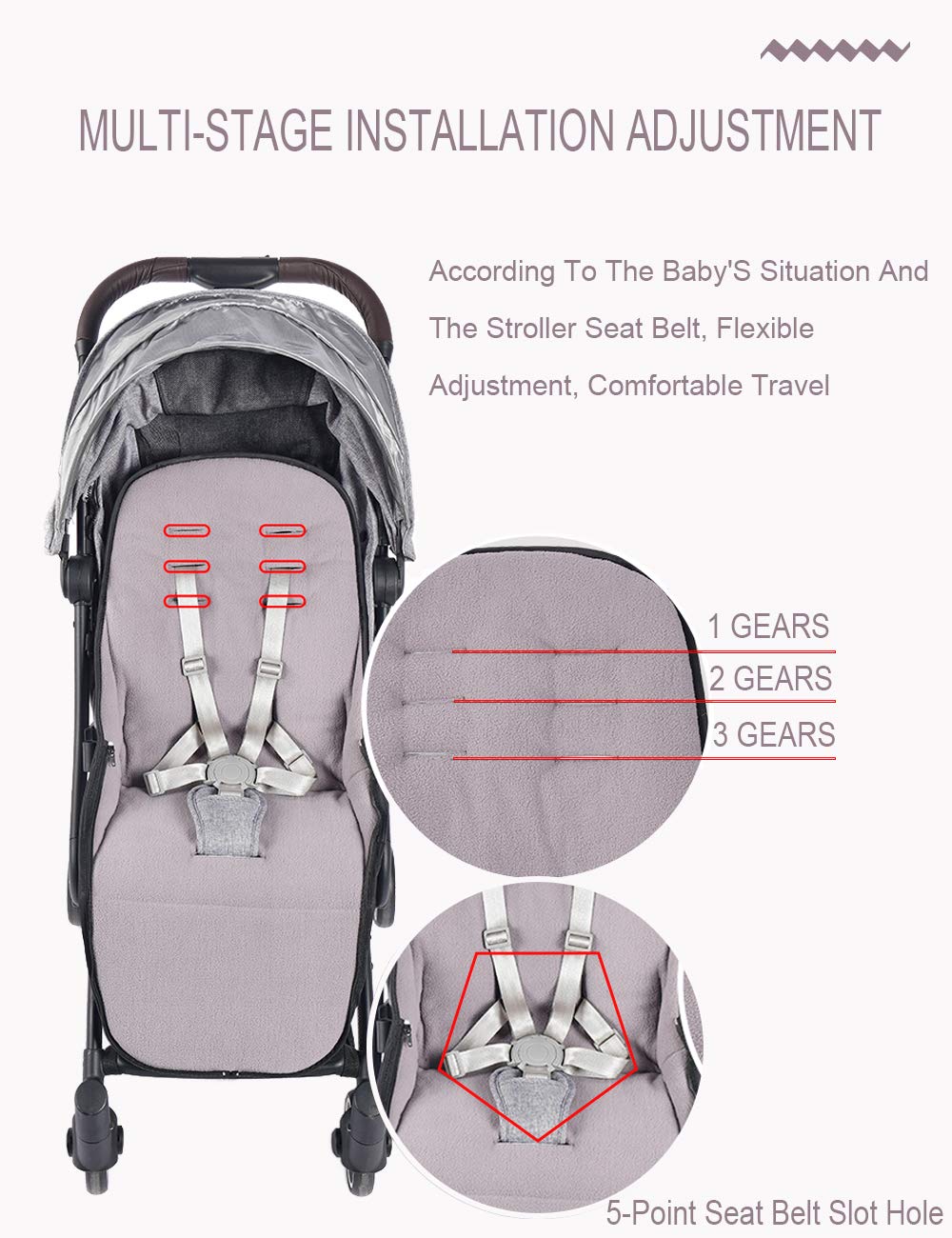 baby sleeping bag with seat belt hole