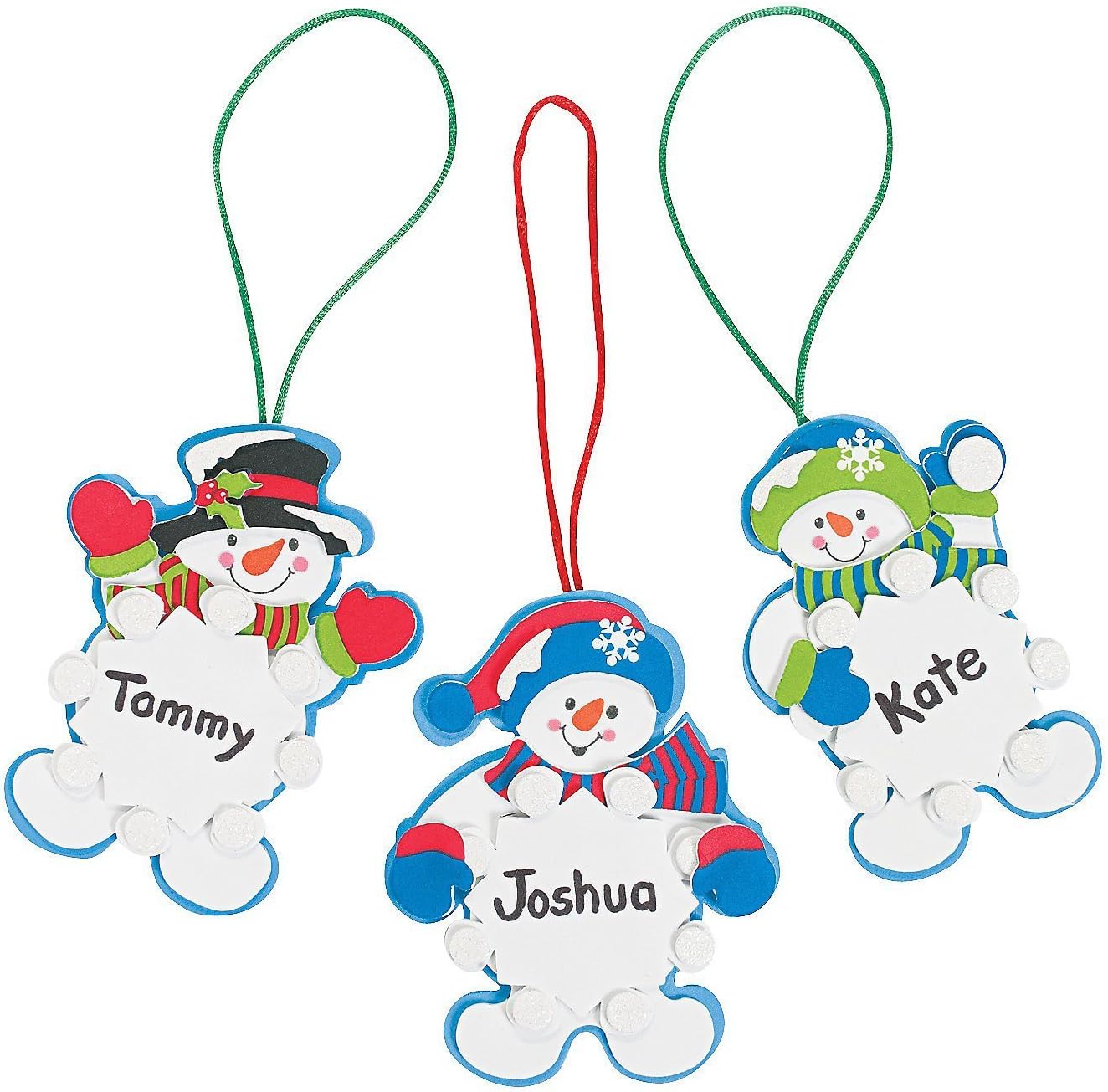 Tree Stands - Snowman Snowflake Christmas Ornament Craft Kit - Makes 12 - Crafts for Kids and Fun Home Activities