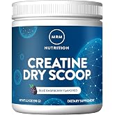 MRM Nutrition Creatine Dry Scoop, Blue Raspberry Flavor - 15 Servings | Micronized Creatine Monohydrate Powder for Men &amp; Women, Pre &amp; Post Workout Muscle Support, Flavored, Vegan, Gluten Free