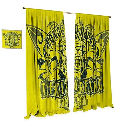 Amazon Com Anniutwo Tiki Bar Blackout Window Curtain Tiki Surf