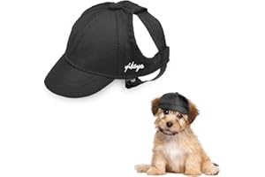 SHIFENMEI Dog Baseball Cap, Adjustable Dog Outdoor Sport Sun Protection Baseball Hat Cap Visor Sunbonnet Outfit with Ear Holes for Puppy Small Dogs Adjustable Sun Visor Caps Sport Pet Cap Sunbonnet Sun hat