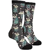 Colorful Christmas Crew Socks Mid Calf Dress Socks Casual Long Tube Socks For Men Women Boy Girl