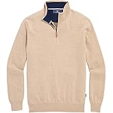 Vineyard Vines Mens Boathouse Tipped Quarter-Zip Sweater