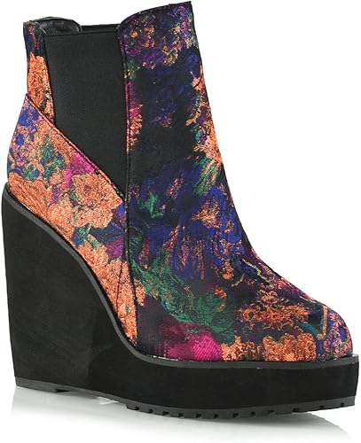 chunky wedge booties