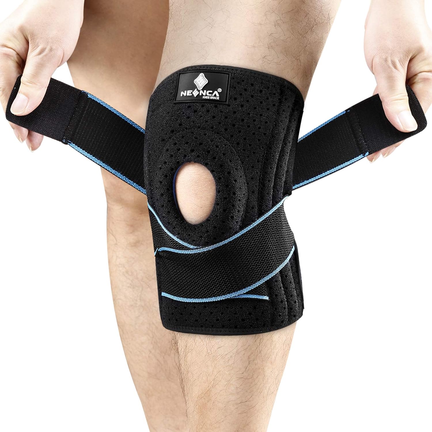 NEENCA Knee Brace with Side Stabilizers & Patella Gel Pads, Adjustable Compression Knee Support Braces for Knee Pain, Meniscus Tear,ACL,MCL,Arthritis, Joint Pain Relief,Injury Recovery-4 Sizes. ACE-54: Industrial & Scientific