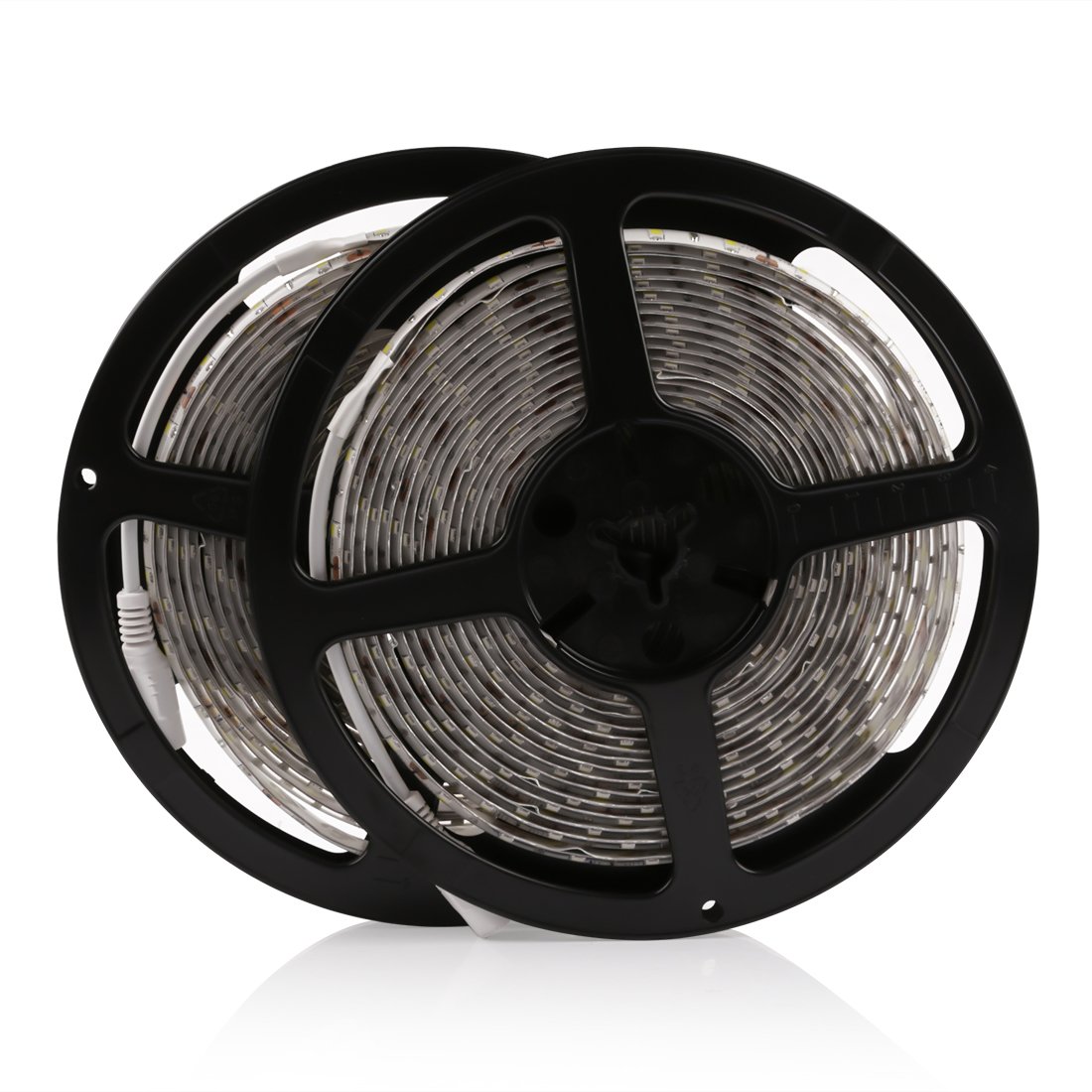 LED Strip Lights, NEW VERSION LEDMO 2 Rolls 32.8Ft SMD5630 6000K Tape Lighting 300 Units, 12V DC Waterproof IP65, Light Strips for DIY Christmas Holiday Home Kitchen Car Bar Indoor Party Decoration