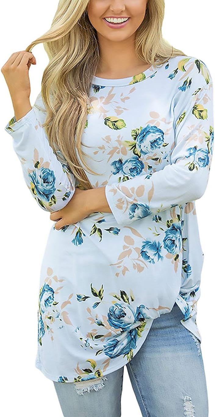 Beluring Damen Langarmshirt - Basic Rundhals Oberteil