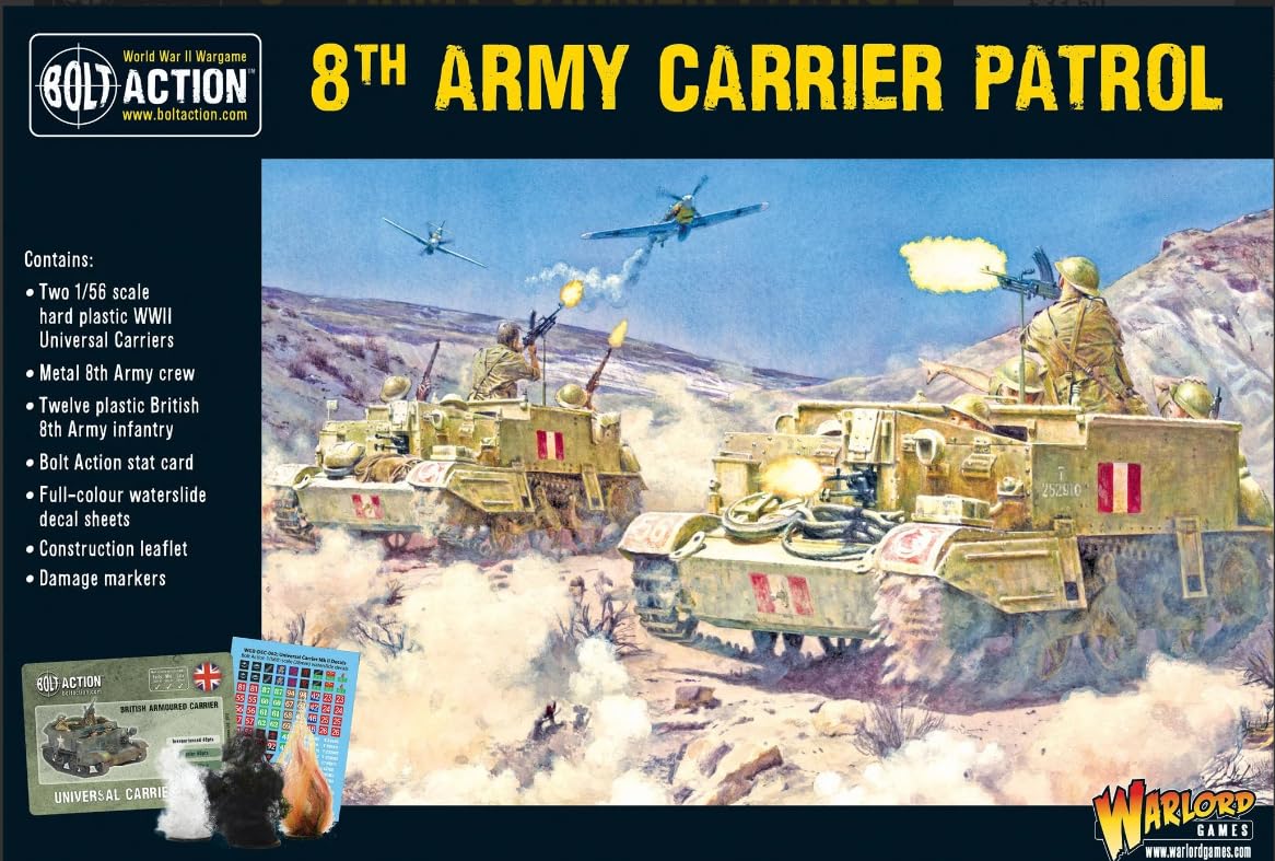 Bolt Action Warlord Games,, 8th Army Carrier Patrol, Wargaming miniatures