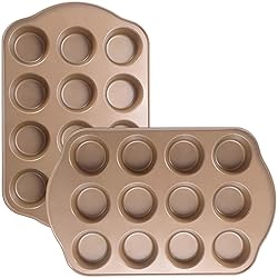 JOHO BAKING Nonstick Muffin Pan 12, Large Cupcake