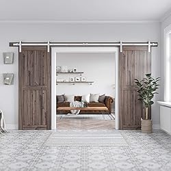 SMARTSTANDARD 12ft Siliding Barn Door Hardware Kit