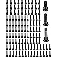 Riseuvo 120 Pcs TR412 TR413 TR414 Tire Valve Stems - Rubber Snap-in Valves for 0.453" Rim Hole Universal Fit Car, Truck, Trai