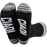 JXGZSO Funny Italian Gift Italian Hello Socks Italy Travel Trip Gifts Italy Word Ciao Socks Ciao Bella Gift