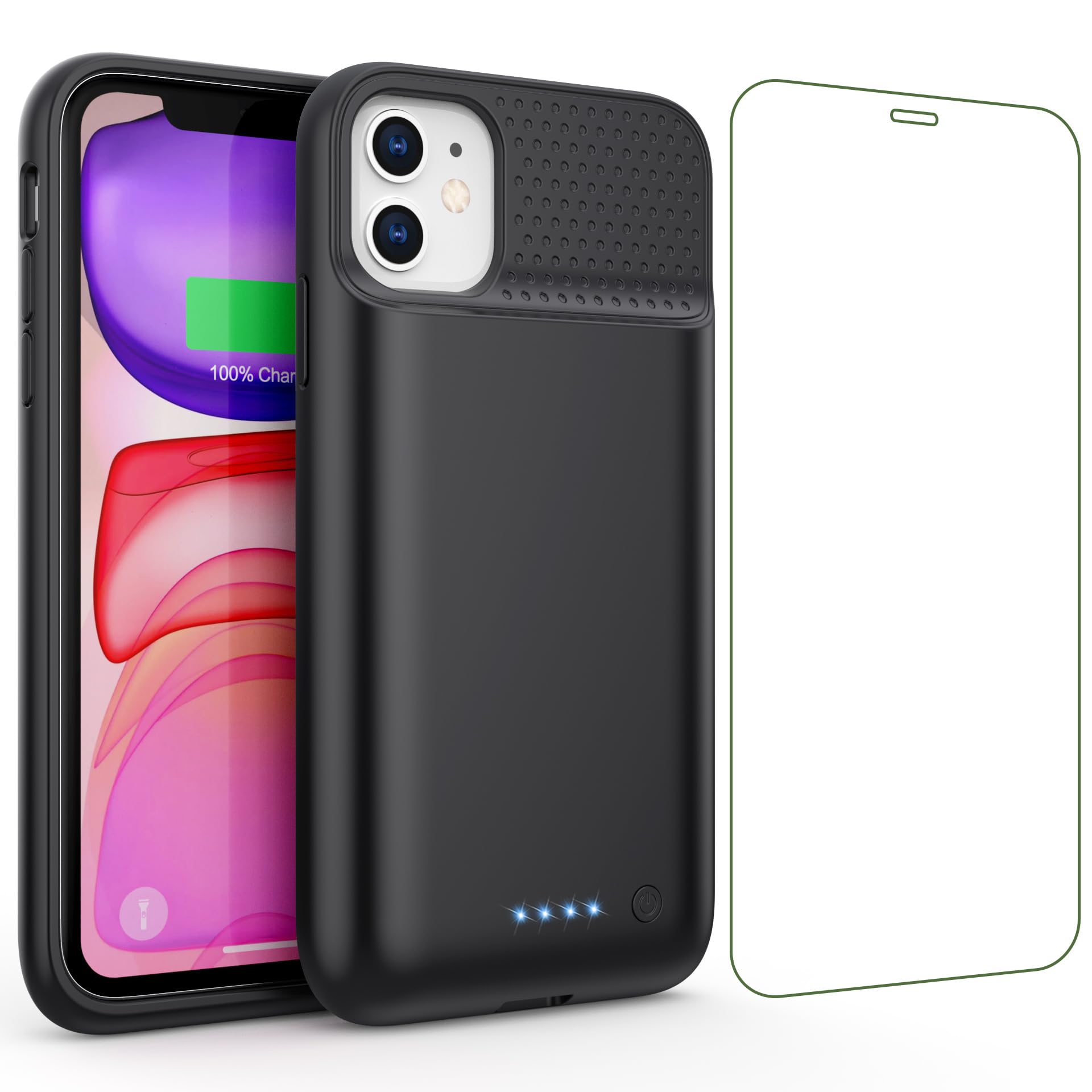 QTshine Battery Case for iPhone 11/XR, 2024