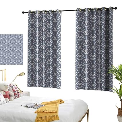 Amazon Com Lightly Bedroom Curtains Geometric Monochrome Nautical