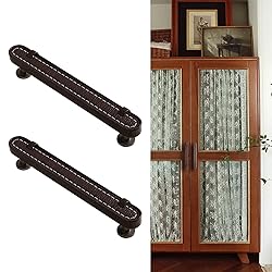 CcHhyyt 6 Pack Leather Cabinet Handle Pulls