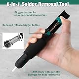 LEONTOOL Solder Sucker Desoldering Pump with 2pcs Solder Wick Heat Resistant view 3