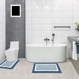Pauwer Bath Mats Set 2 Piece Teal Ultra Soft Non Slip 50x80cm 50x60cm view 8
