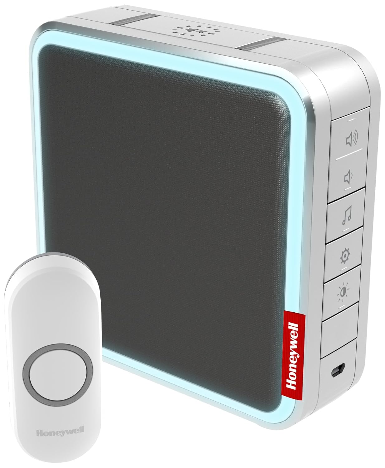 Honeywell DC917NG 9 Series Wireless 200 Meter MP3 Doorbell with Halo Light Grey Amazon.co.uk