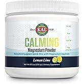 KAL Calming Magnesium Powder - Lemon Lime Flavor Magnesium Supplement - High Absorption, Relaxation Support, No Added Sugar, Vegan, Gluten Free, Made Without Soy - 40 Servings, 9.5 oz