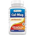 Best Naturals Calcium Magnesium with Vitamin D3 1500mg Serving 180 Tablets (180 Count (Pack of 1))