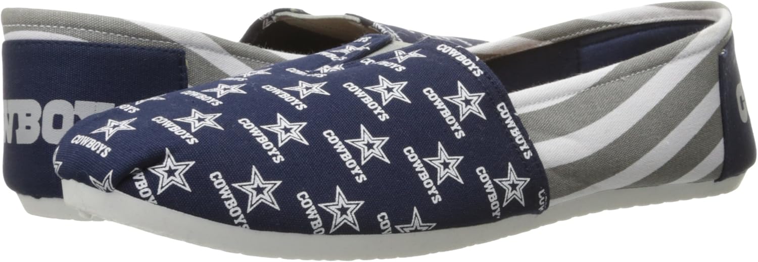 FOCO NFL Canvas Stripe Slip On Shoes : Clothing