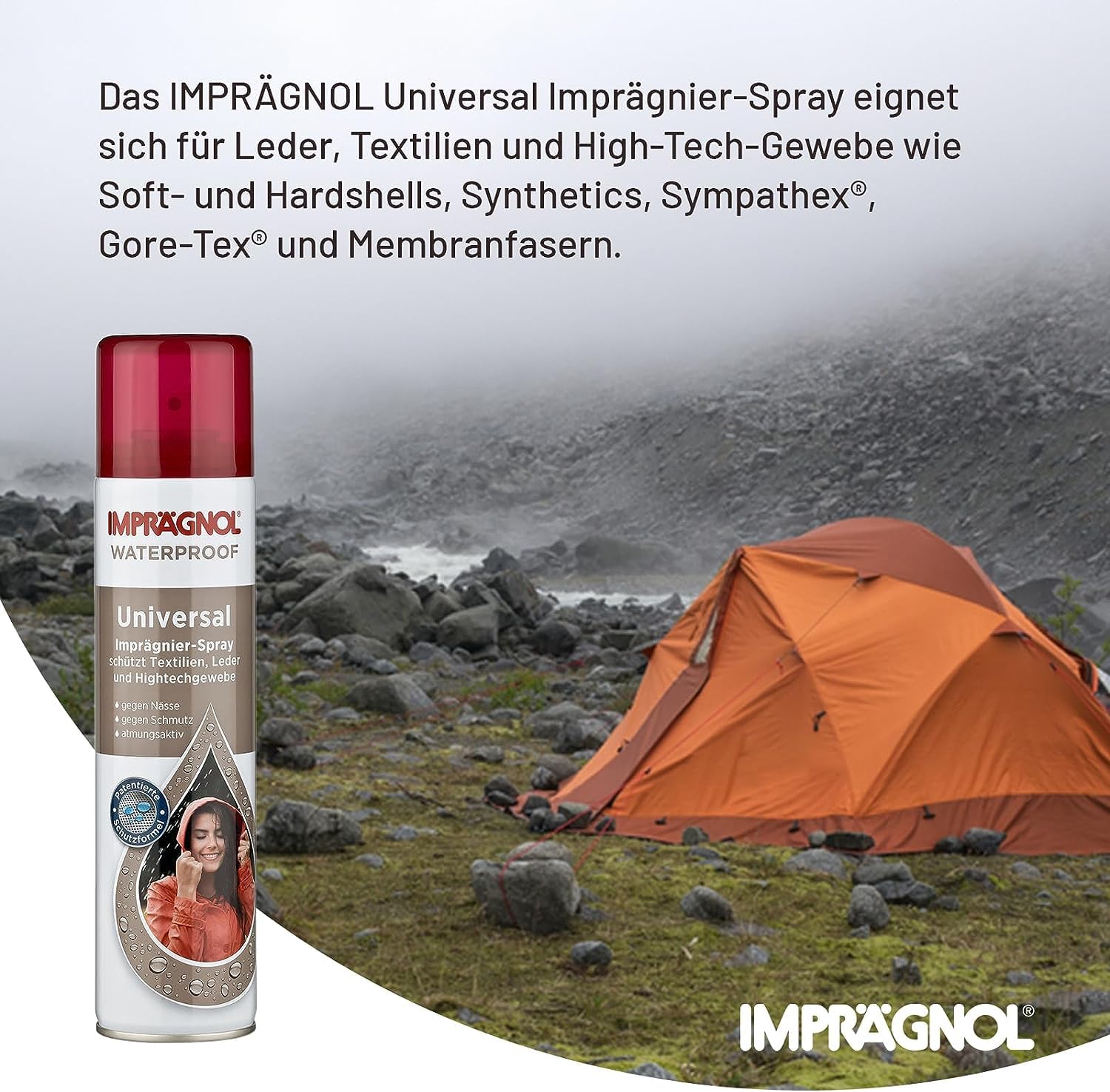 IMPRÄGNOL Universal Imprägnierspray Schuhe & Kleidung 400 ml | Hochwirksames Schutzspray für Schuhe, Jacken, Leder, Textilien & Outdoor-Ausrüstung | Atmungsaktiver Langzeitschutz vor Nässe & Schmutz 4