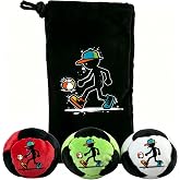JOYGIEE Funny Footbag Set, Pellet Filled Footbag - Soft Plush Kick Bag for Freestyle Tricks, Juggling, Indoor Outdoor Play, Coordination Training